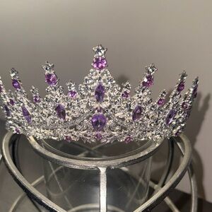 Elegant Silver and Purple Tiara